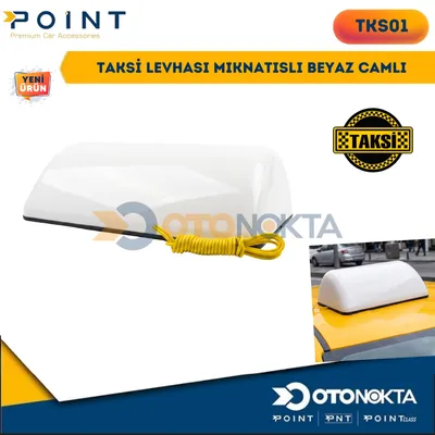 Taksi Levhası Mıknatıslı Beyaz Camlı