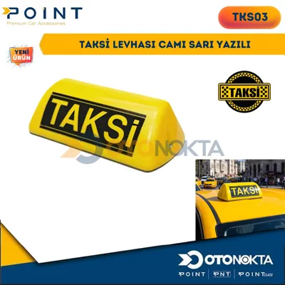 Taksi Levhası Camı Sarı Yazılı