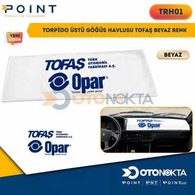Torpido Üstü Göğüs Havlusu Tofaş Beyaz Renk