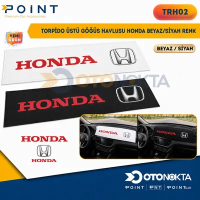 Torpido Üstü Göğüs Havlusu Honda Beyaz/siyah Renk