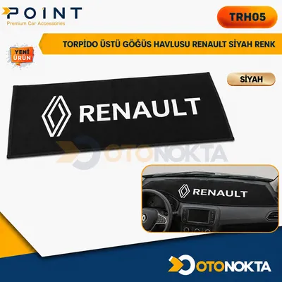Torpido Üstü Göğüs Havlusu Renault Siyah Renk