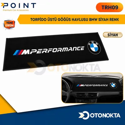Torpido Üstü Göğüs Havlusu BMW Siyah Renk