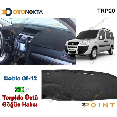 Torpido Üstü Fiat 3D Kesim Kalıbı Siyah Doblo 06-12