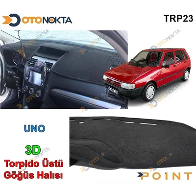 Torpido Üstü Fiat 3D Kesim Kalıbı Siyah Uno