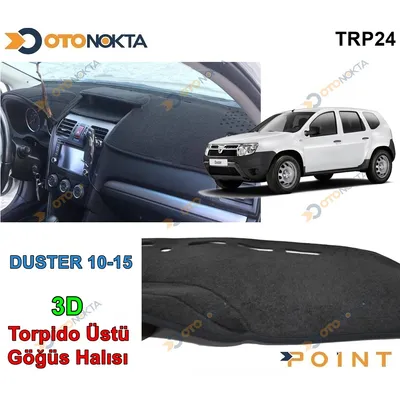 Torpido Üstü Dacia 3D Kesim Kalıbı Siyah Duster 10-15