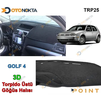 Torpido Üstü Volkswagen 3D Kesim Kalıbı Siyah Golf 4