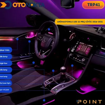 Torpido Orjinal Animasyonlu LED 22 Prç Honda Civic 16-21