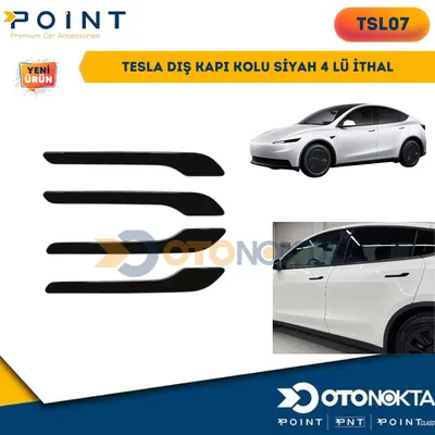 Tesla Dış Kapı Kolu Siyah 4'lü