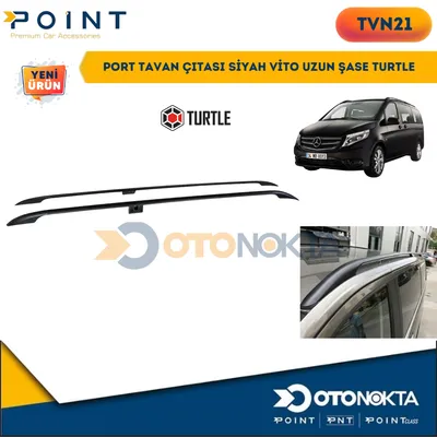 Port Tavan Çıtası Siyah Ford Vito Uzun Şase Turtle